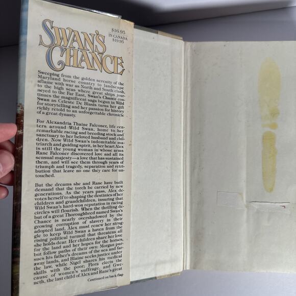 The Swan's Chance by Celeste De Blasis (1985, Hardcover) - Picture 7 of 10